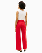 Wide-leg silhouette high-waist denim detail – Áines Boutique