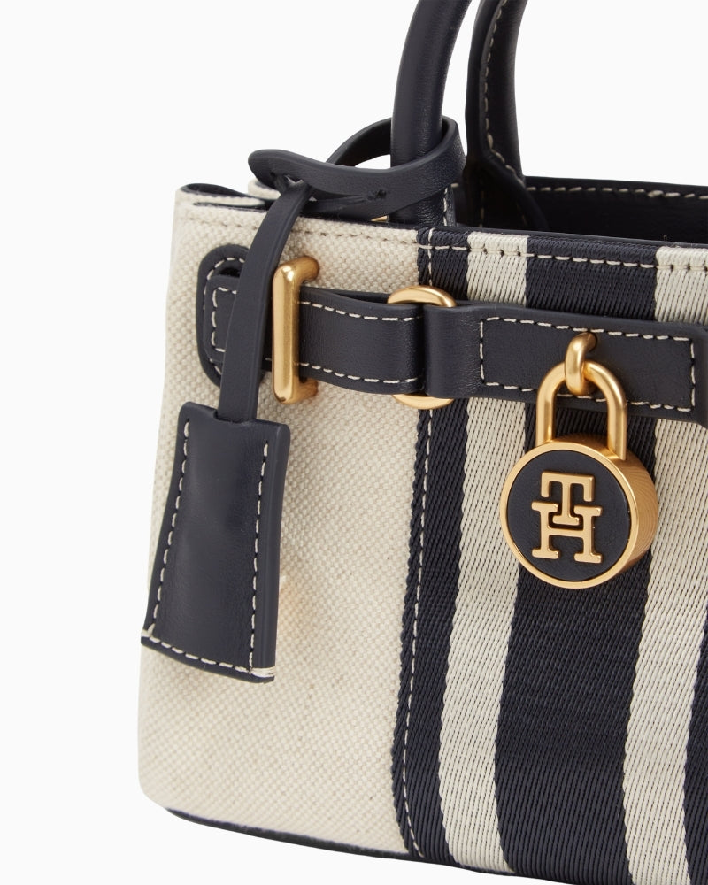 Tommy Hilfiger American Icon micro tote canvas logo detail – Áines Boutique