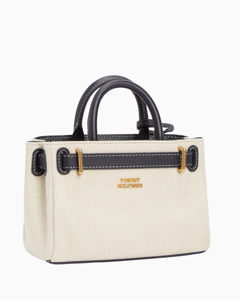 Tommy Hilfiger American Icon micro tote canvas full view – Áines Boutique