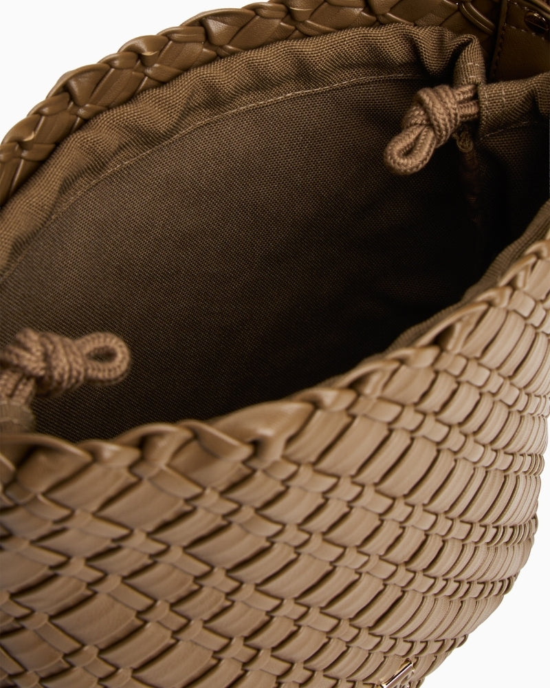 Top-down view of Tommy bag showing compact interior