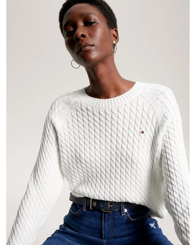 Tommy Hilfiger - CO MINI CABLE C-NECK SWEATER