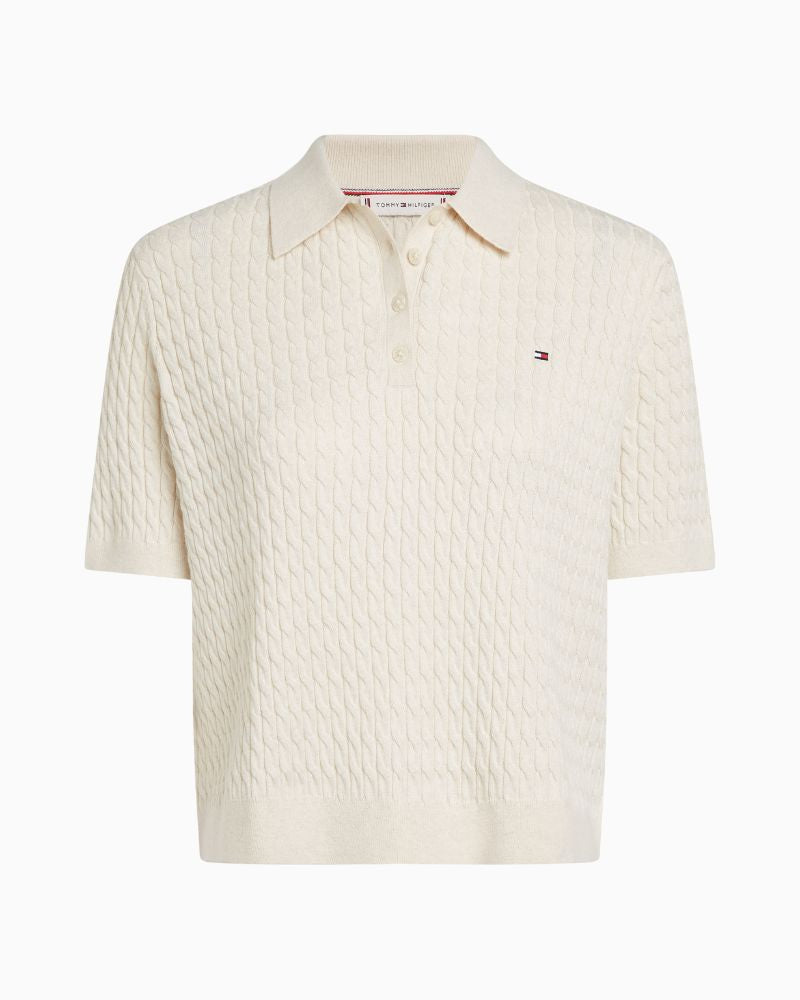 Tommy Hilfiger - Cable Fine Polo Sweater