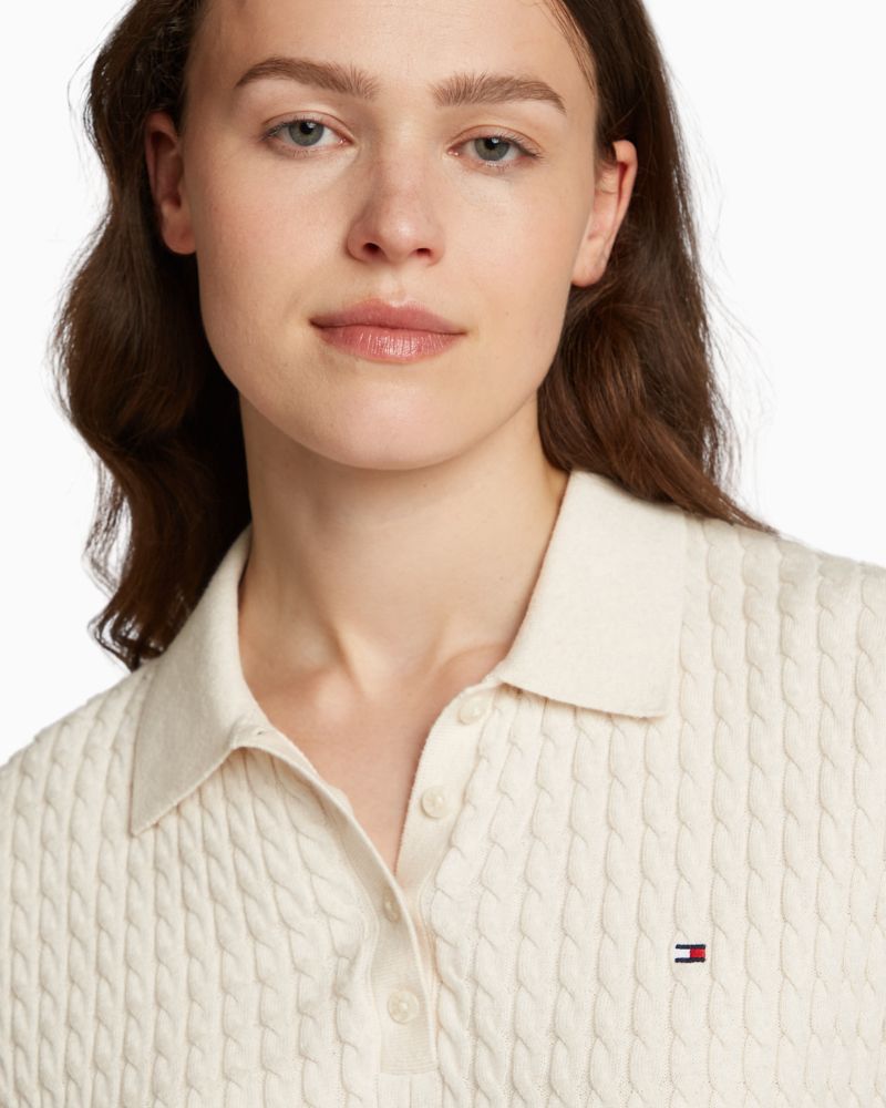 Tommy Hilfiger - Cable Fine Polo Sweater