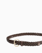 Detail of Tommy Hilfiger monogram on belt keeper