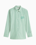 Detail of chest pocket with Tommy Hilfiger logo