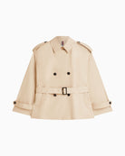 Tommy Hilfiger cotton short trench front view – Áines Boutique