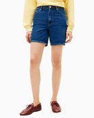 Tommy Hilfiger straight leg denim shorts mid-rise fit – Áines Boutique