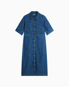 Tommy Hilfiger denim fit and flare dress front view – Áines Boutique