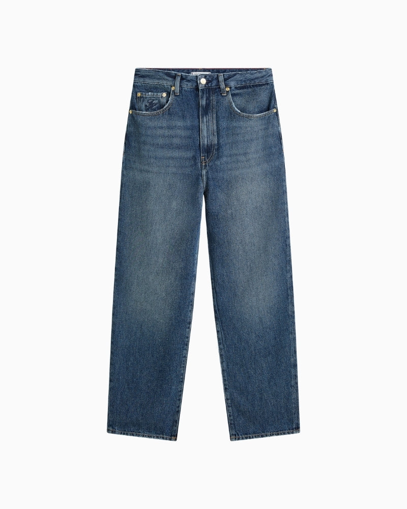 Tommy Hilfiger Ray barrel raw denim jeans front view – Áines Boutique