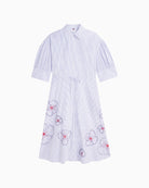 Tommy Hilfiger embroidered poplin shirt dress flat view – Áines Boutique