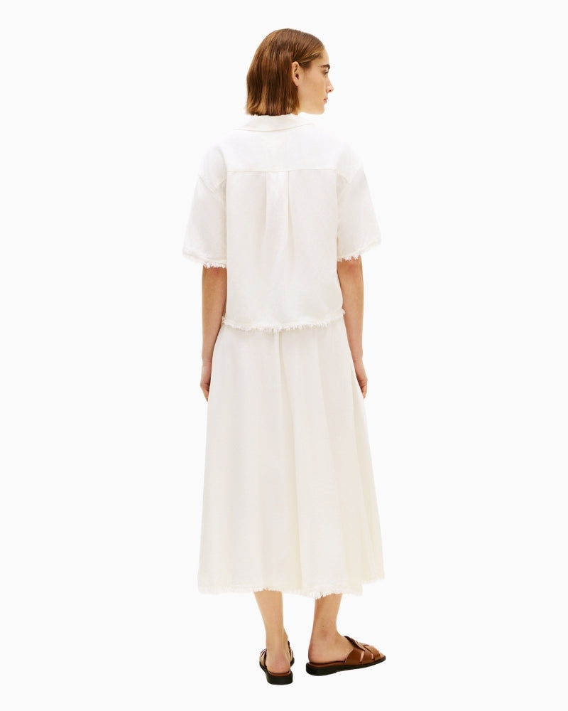 Relaxed fit linen-viscose shirt styled casually – Áines Boutique