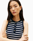 Gold button placket detail on Tommy Hilfiger dress – Áines Boutique