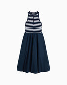 Tommy Hilfiger gold button poplin mix dress – Áines Boutique