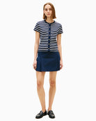 Tommy Hilfiger striped cotton T-shirt styled with skirt – Áines Boutique