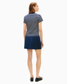 Back view of Tommy Hilfiger striped slim T-shirt on model – Áines Boutique