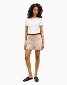 Tommy Hilfiger slim tee styled with tailored shorts – Áines Boutique