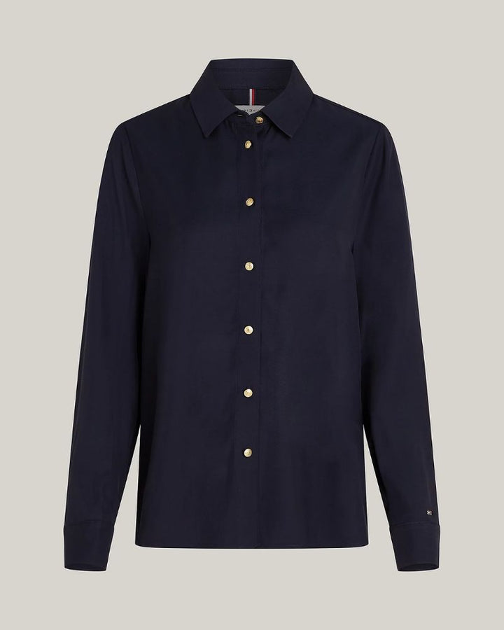 Tommy Hilfiger - Gold Button Viscose Longsleeve Shirt 