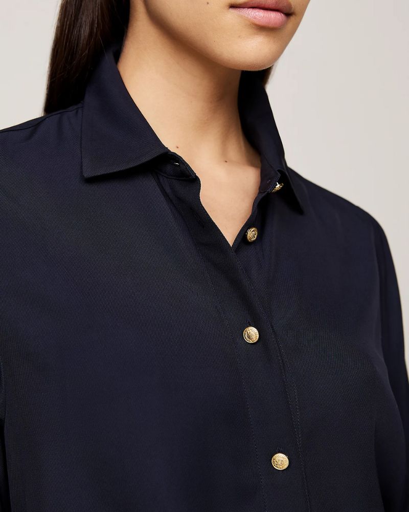 Tommy Hilfiger - Gold Button Viscose Longsleeve Shirt 