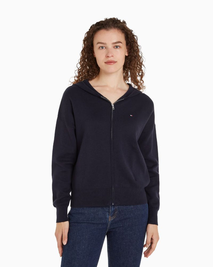 Tommy Hilfiger - Jersey Stitch Zip Hood Cardi 