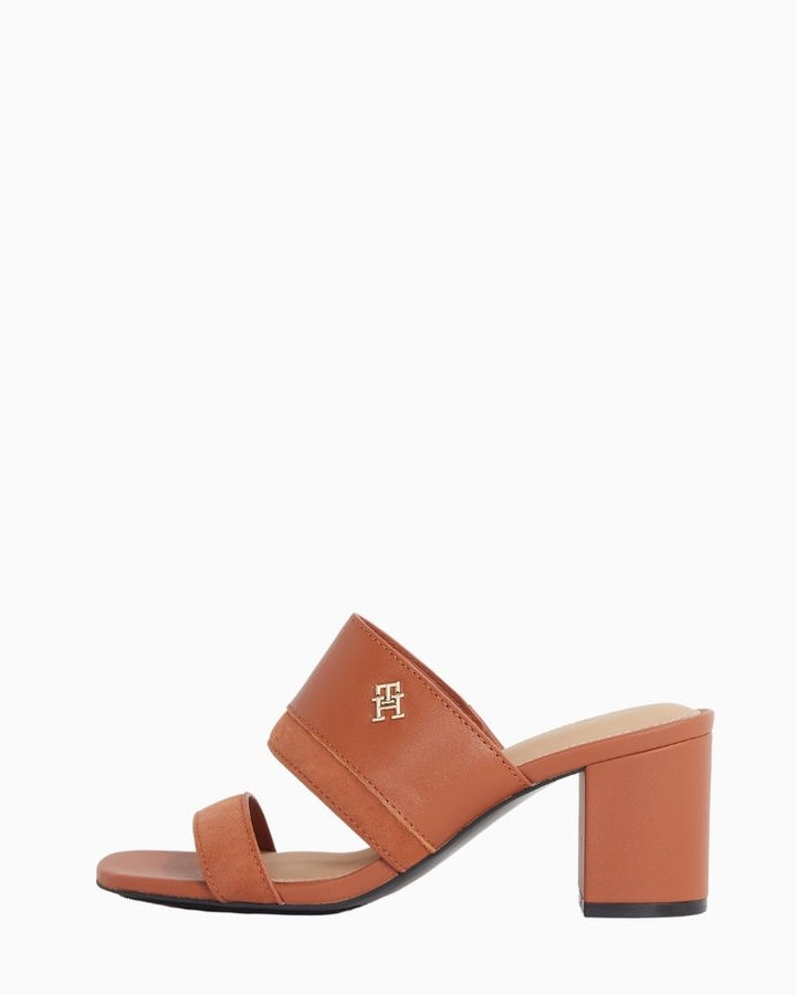 Tommy Hilfiger - Leather & Suede Block Heel Mule