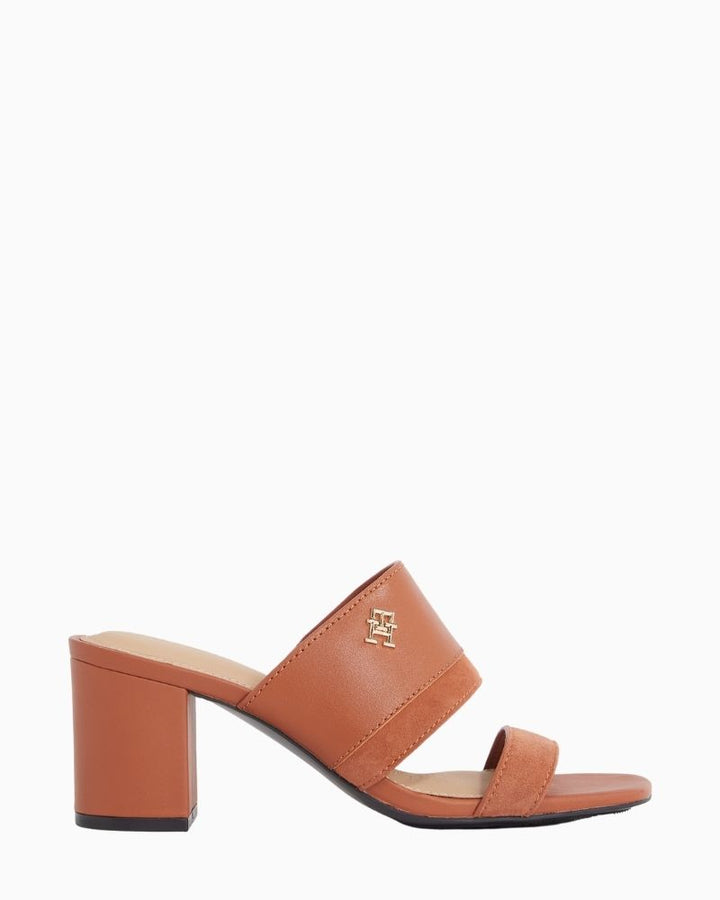 Tommy Hilfiger - Leather & Suede Block Heel Mule