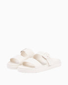 Cream Tommy Hilfiger casual sandal pair view on white background – Áines Boutique