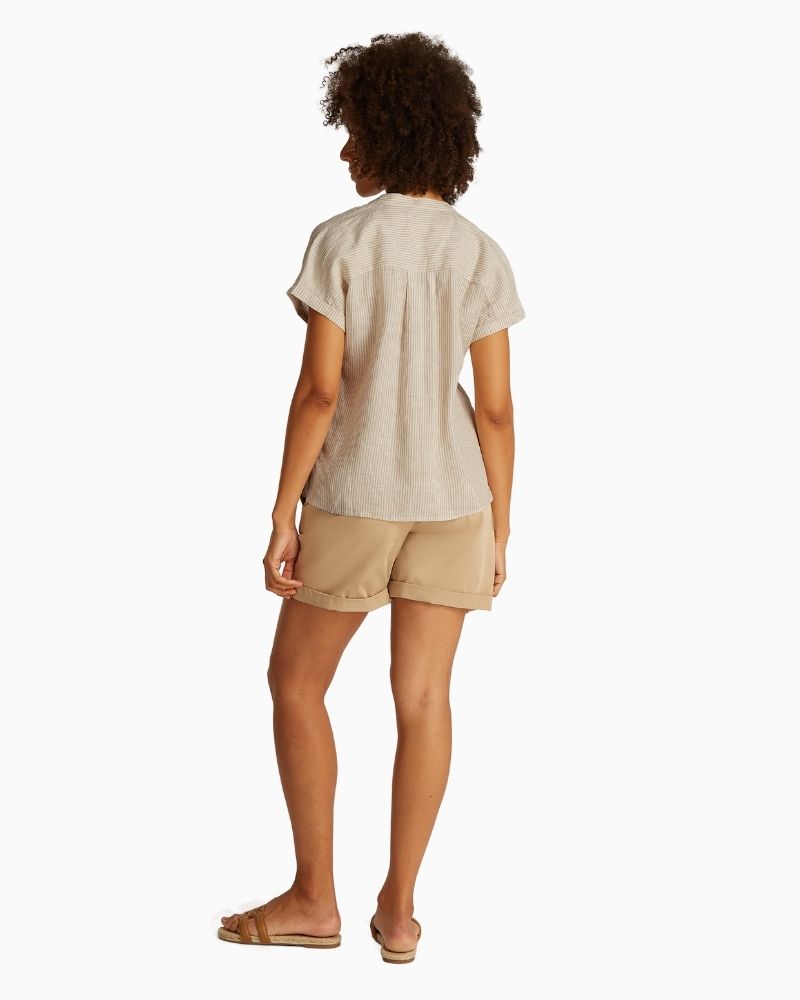 Tommy Hilfiger - Linen Collarless Blouse