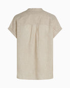 Tommy Hilfiger - Linen Collarless Blouse