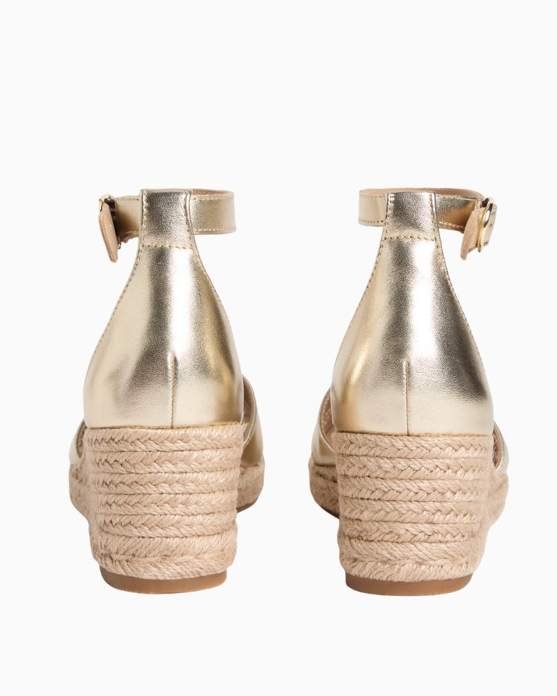 Gold Tommy Hilfiger espadrille sole detail with rope texture – Áines Boutique