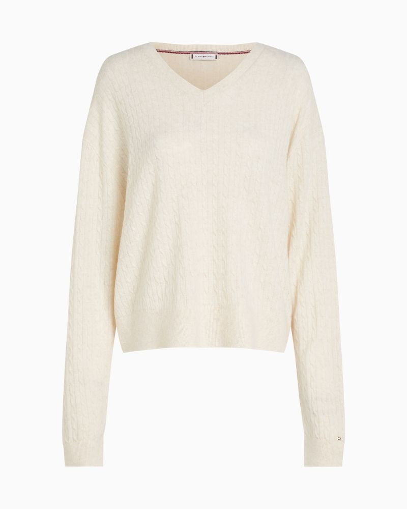 Tommy Hilfiger - Mini Cable V Neck Sweater 