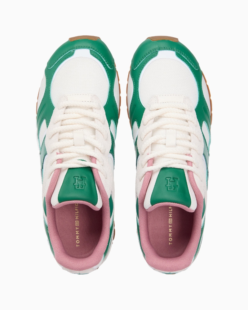 Top view showing lace-up runner design