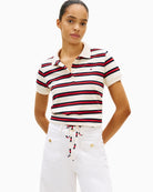 Tommy Hilfiger striped polo shirt slim fit detail – Áines Boutique