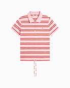 Multistripe pattern and logo embroidery detail – Áines Boutique