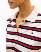Polo collar and button placket detail on Tommy Hilfiger top – Áines Boutique