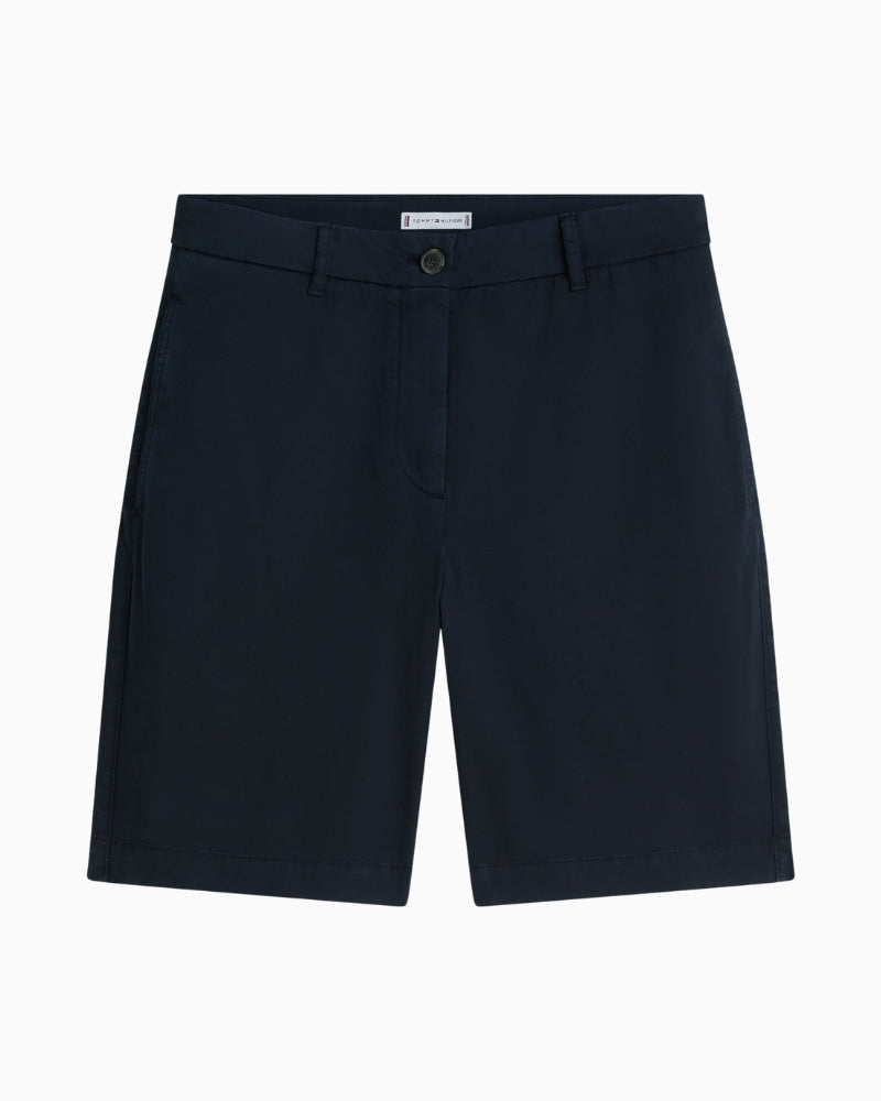 Tommy Hilfiger navy chino shorts front view – Áines Boutique