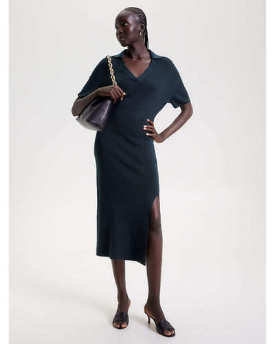 Tommy Hilfiger - OPEN POLO BLOUSSON SS MIDI DRESS