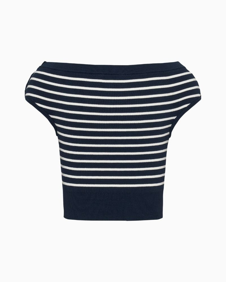 Tommy Hilfiger - Off Shoulder Stripe Sweater