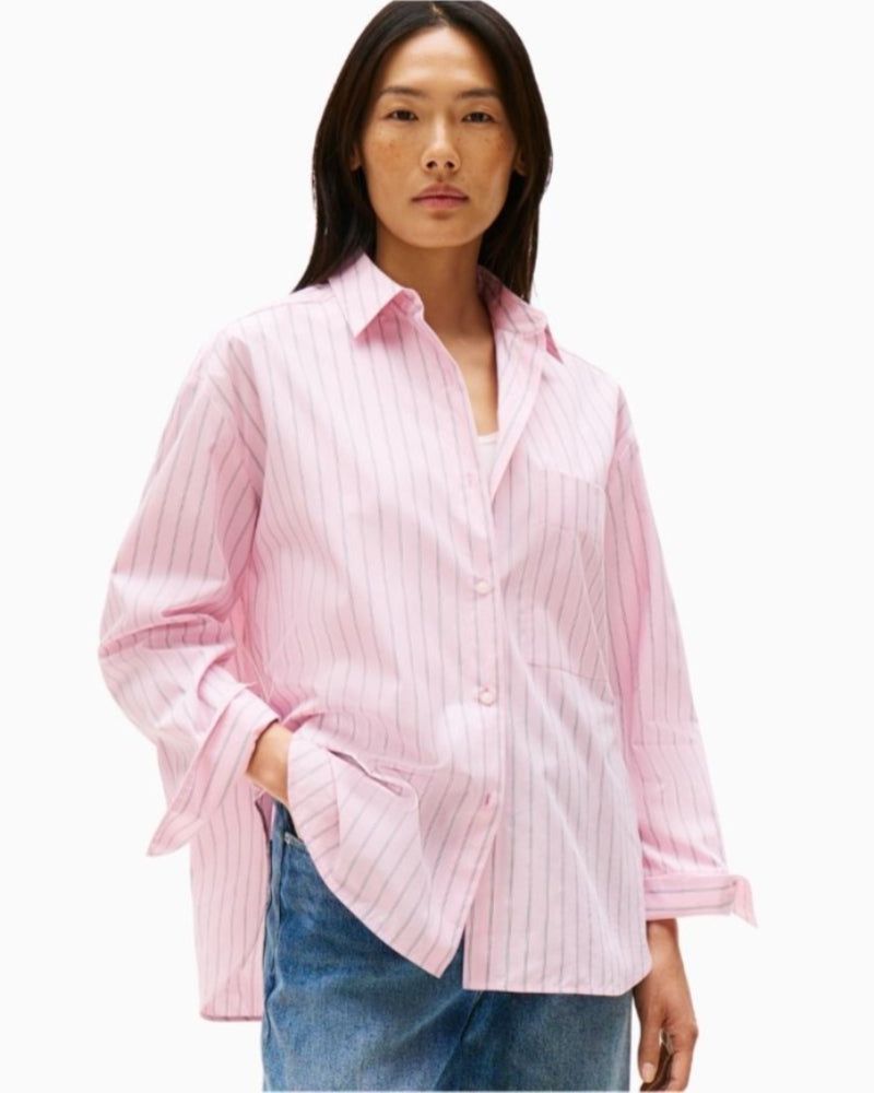 Tommy Hilfiger oversized cotton poplin shirt with adjustable cuffs