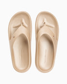 Cream Tommy Hilfiger summer sandal top view with logo detail – Áines Boutique