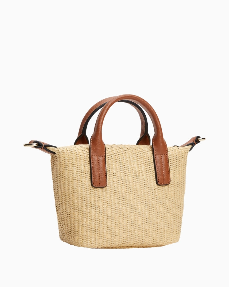 Tommy Hilfiger Popette micro tote raffia full view – Áines Boutique