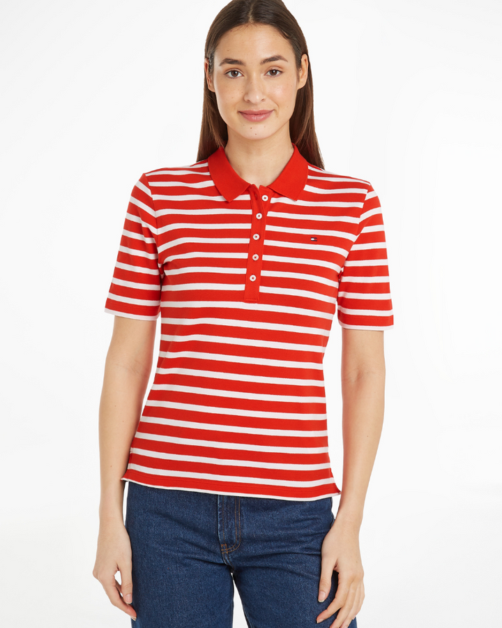 Tommy Hilfiger - Reg Pique Stripe Polo Top