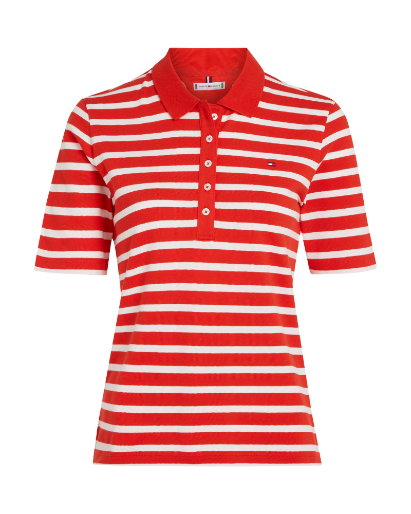 Tommy Hilfiger - Reg Pique Stripe Polo Top