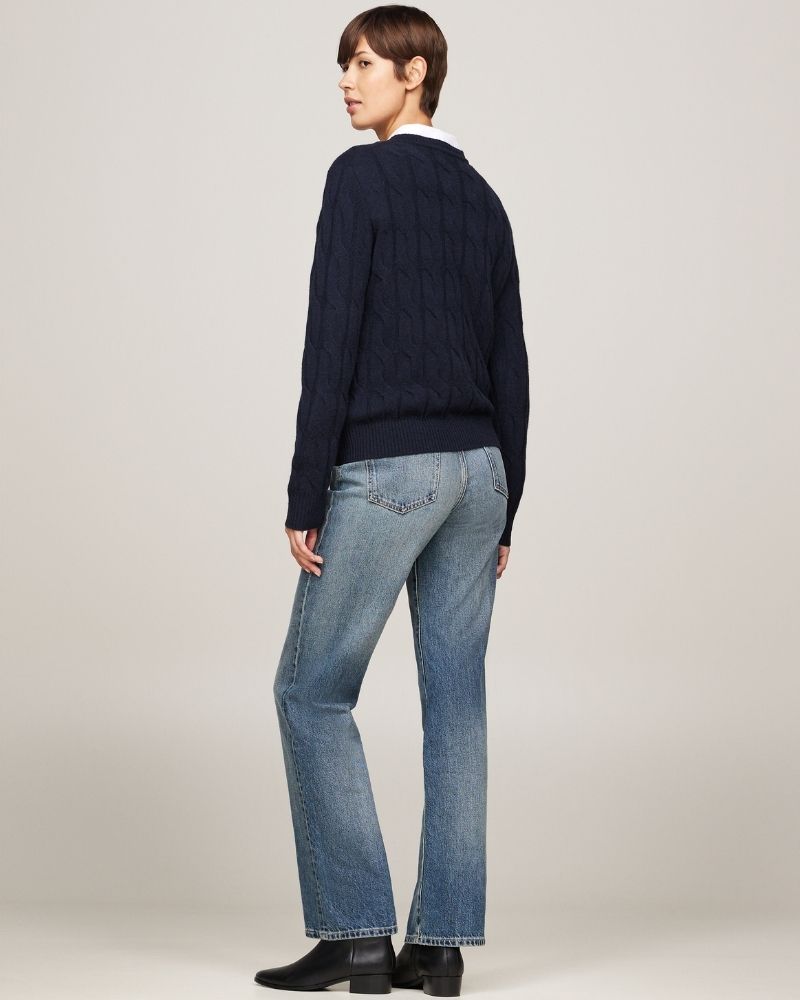 Tommy Hilfiger -  Soft Wool Cable C Neck Jumper 