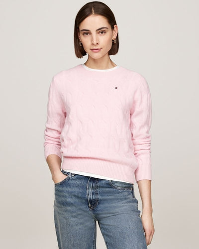 Tommy Hilfiger -  Soft Wool Cable C Neck Jumper 