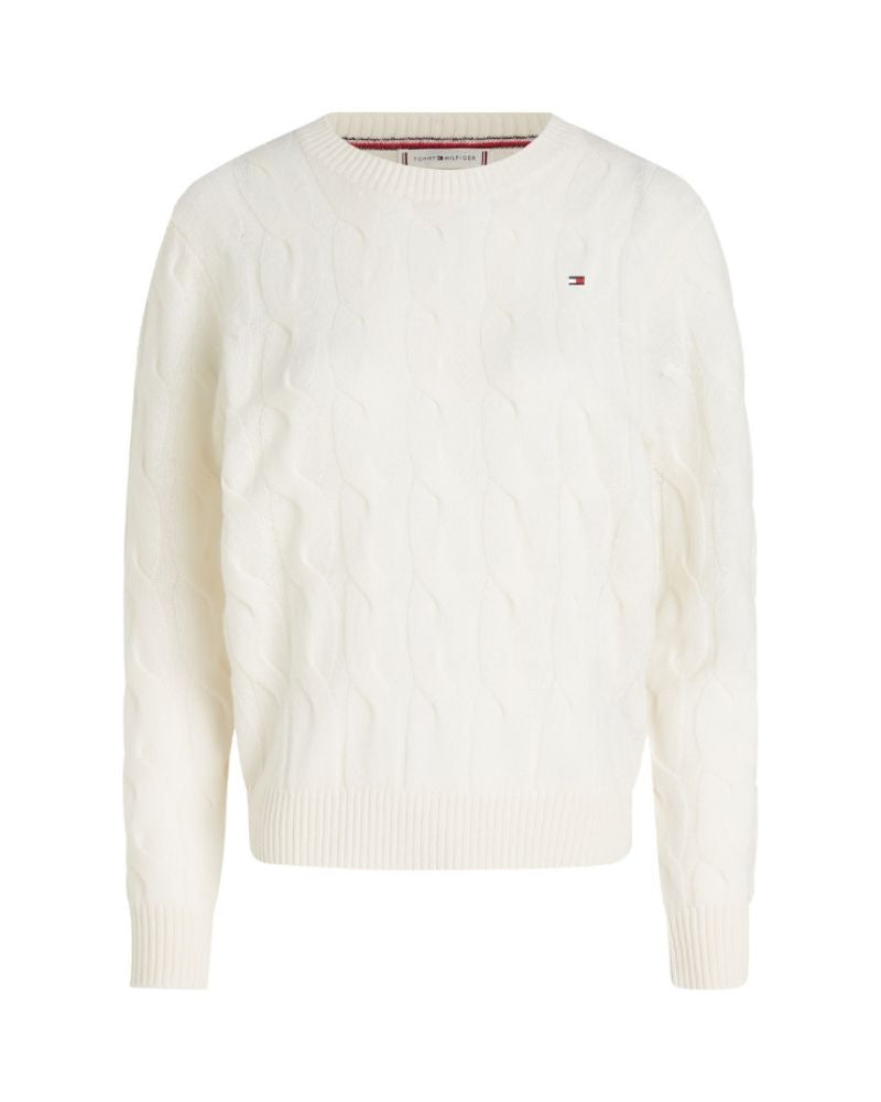 Tommy Hilfiger -  Soft Wool Cable C Neck Jumper