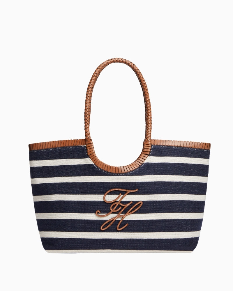 Tommy Hilfiger TH Elev summer tote stripe front view – Áines Boutique