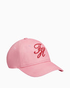 Tommy Hilfiger TH embroidered cap pink front view – Áines Boutique