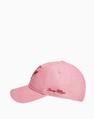 Tommy Hilfiger TH embroidered cap pink side view – Áines Boutique