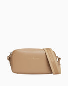 Tommy Hilfiger TH Essential camera bag beige front view – Áines Boutique