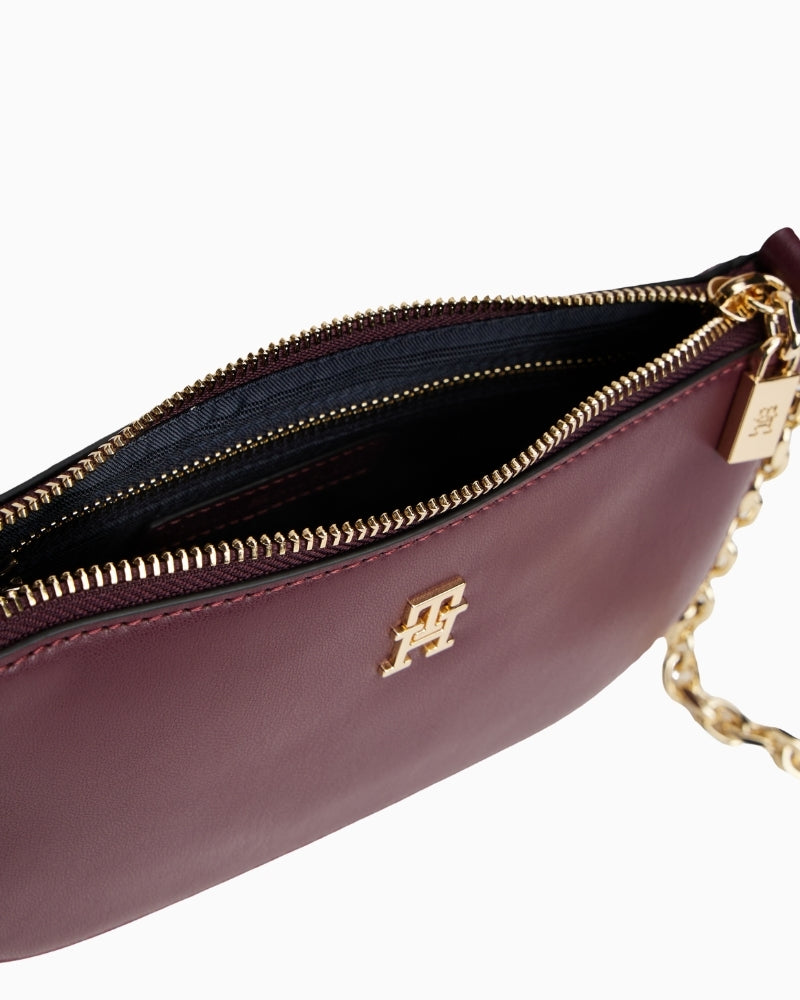 Interior of small crossover bag for essentials